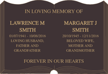 Quality Bronze Cut-Out Book Plaque for two names 220mm x 150mm
